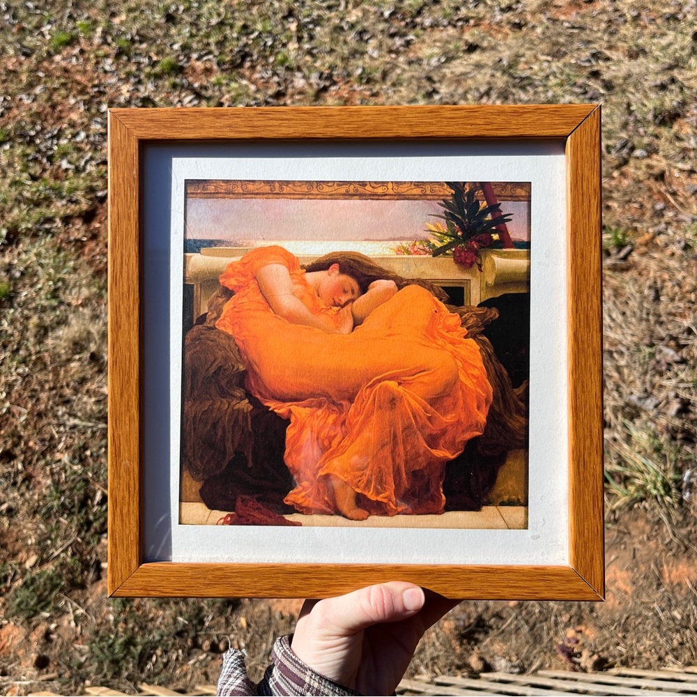 Flaming June Framed print 10 by 10